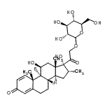 CAS#: 88158-43-4， (11beta,16alpha)-9-Fluoro-11,17-dihydroxy-16-methyl-3,20-dioxopregna-1,4-dien-21-yl D-glucopyranoside