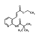 结构式 CAS# 882029-13-2, 乙基(2E)-3-{2-[(2,2-二甲基丙烷酰基)氨基]-3-吡啶基}丙烯酸酯
