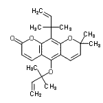 CAS#: 88223-89-6， 8,8-Dimethyl-10-(2-methyl-3-buten-2-yl)-5-[(2-methyl-3-buten-2-yl)oxy]-2H,8H-pyrano[3,2-g]chromen-2-one