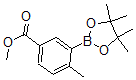 结构式 CAS# 882679-40-5, 5-(甲氧羰基)-2-甲基苯硼酸频哪醇酯