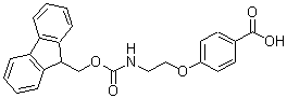 结构式 CAS# 882847-29-2, 4-(2-{[(9H-芴-9-基甲氧基)羰基]氨基}乙氧基)苯甲酸