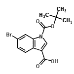 CAS#: 882872-15-3， 6-Bromo-1-{[(2-methyl-2-propanyl)oxy]carbonyl}-1H-indole-3-carboxylic acid