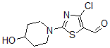 结构式 CAS# 883107-61-7, 4-氯-2-(4-羟基-1-哌啶基)-5-噻唑甲醛