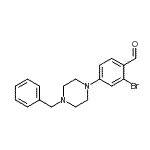 结构式 CAS# 883512-11-6, 4-(4-苄基-1-哌嗪基)-2-溴苯甲醛