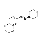结构式 CAS# 883526-57-6, 4-[(E)-2,3-二氢-1,4-苯并二氧杂环己-6-基偶氮]吗啉