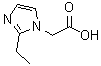 structure of CAS# 883539-33-1, (2-Ethyl-1H-imidazol-1-yl)acetic acid;(2-ethyl-1H-imidazol-1-yl)acetic acid;(2-ethyl-1H-imidazol-1-yl)aceticacid;(2-Ethyl-imidazol-1-yl)-acetic acid