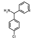 结构式 CAS# 883548-10-5, 1-(4-氯苯基)-1-(3-吡啶基)甲胺
