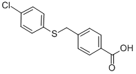 structure of CAS# 88382-51-8, 4-(4-Chloro-Phenylsulfanylmethyl)-Benzoic Acid;4-(4-CHLORO-PHENYLSULFANYLMETHYL)-BENZOIC ACID