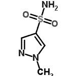 结构式 CAS# 88398-68-9, 1-甲基-1H-吡唑-4-磺酰胺