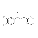 结构式 CAS# 884504-28-3, 1-(3,4-二氟苯基)-3-(1,3-二恶烷-2-基)-1-丙酮