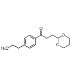 结构式 CAS# 884504-30-7, 3-(1,3-二恶烷-2-基)-1-(4-丙基苯基)-1-丙酮