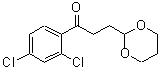 structure of CAS# 884504-46-5, 1-(2,4-Dichlorophenyl)-3-(1,3-dioxan-2-yl)-1-propanone;2',4'-Dichloro-3-(1,3-dioxan-2-yl)propiophenone;2',4'-Dichloro-3-(1,3-Dioxan-2-Yl)-Propiophenone;MFCD02261857