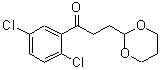 structure of CAS# 884504-47-6, 1-(2,5-Dichlorophenyl)-3-(1,3-dioxan-2-yl)-1-propanone;2',5'-Dichloro-3-(1,3-Dioxan-2-Yl) Propiophenone;2',5'-Dichloro-3-(1,3-dioxan-2-yl)propiophenone;MFCD02261858