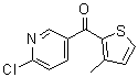 structure of CAS# 884504-82-9, (6-Chloro-3-pyridinyl)(3-methyl-2-thienyl)methanone;2-Chloro-5-(3-Methyl-2-Thenoyl)Pyridine;MFCD02260464