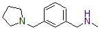structure of CAS# 884507-46-4, N-Methyl-3-(1-Pyrrolidinylmethyl)-Benzenemethanamine;1-{3-[(Methylamino)Methyl]Benzyl}Pyrrolidine, N-Methyl-1-[(3-Pyrrolidin-1-Ylmethyl)Phenyl]Methylamine;1-{3-[(METHYLAMINO)METHYL]BENZYL}PYRROLIDINE 90+%N-METHYL-3-(PYRROLIDIN-1-YLMETHYL)BENZYLAMINE;N-Methyl-3-[(Pyrrolidin-1-Y)Lmethyl]Benzylamine 90+%