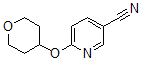 structure of CAS# 884507-60-2, 6-[(Tetrahydro-2H-Pyran-4-Yl)Oxy]-3-Pyridinecarbonitrile;6-(Tetrahydro-2H-Pyran-4-Yloxy)Pyridine-3-Carbonitrile;2-(Tetrahydropyran-4-Yloxy)Pyridine-5-Carbonitrile;6-(Tetrahydro-2H-Pyran-4-Yloxy)Nicotinonitrile 97%
