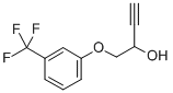结构式 CAS# 88462-65-1, 1-(3-三氟甲基苯氧基)-3-丁炔-2-醇