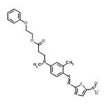 CAS#: 88470-43-3， 2-Phenoxyethyl N-methyl-N-{3-methyl-4-[(5-nitro-1,3-thiazol-2-yl)diazenyl]phenyl}-beta-alaninate
