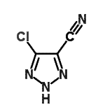 structure of CAS# 88474-32-2, 5-Chloro-1H-1,2,3-triazole-4-carbonitrile;5-Chloro-1H-[1,2,3]triazole-4-carbonitrile;BAS 07374432;MFCD00473314