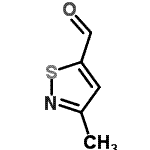 structure of CAS# 88511-32-4, 3-Methyl-1,2-thiazole-5-carbaldehyde;3-Methyl-isothiazole-5-carbaldehyde;5-isothiazolecarboxaldehyde, 3-methyl-