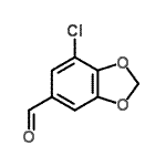 结构式 CAS# 88525-51-3, 7-氯-1,3-苯并二氧戊环-5-甲醛