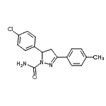 CAS#: 885269-75-0， 5-(4-Chlorophenyl)-3-(4-methylphenyl)-4,5-dihydro-1H-pyrazole-1-carboxamide
