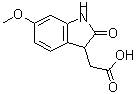structure of CAS# 885272-28-6, (6-Methoxy-2-oxo-2,3-dihydro-1H-indol-3-yl)acetic acid;(6-methoxy-2-oxo-2,3-dihydro-1H-indol-3-yl)acetic acid;(6-METHOXY-2-OXO-2,3-DIHYDRO-1H-INDOL-3-YL)-ACETIC ACID;(6-METHOXY-2-OXO-2,3-DIHYDRO-1H-INDOL-3-YL)-ACETICACID