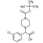 CAS#: 885272-99-1， (3-Chlorophenyl)(4-{[(2-methyl-2-propanyl)oxy]carbonyl}-1-piperazinyl)acetic acid