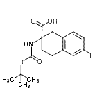 CAS#: 885274-13-5， 6-Fluoro-2-({[(2-methyl-2-propanyl)oxy]carbonyl}amino)-1,2,3,4-tetrahydro-2-naphthalenecarboxylic acid