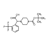 CAS#: 885274-23-7， (4-{[(2-Methyl-2-propanyl)oxy]carbonyl}-1-piperazinyl)[2-(trifluoromethyl)phenyl]acetic acid