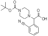 CAS#: 885274-31-7， (2-Cyanophenyl)(4-{[(2-methyl-2-propanyl)oxy]carbonyl}-1-piperazinyl)acetic acid