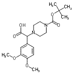 CAS#: 885274-66-8， (3,4-Dimethoxyphenyl)(4-{[(2-methyl-2-propanyl)oxy]carbonyl}-1-piperazinyl)acetic acid