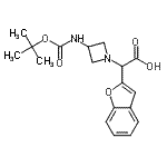 CAS#: 885275-29-6， 2-(benzofuran-2-yl)-2-[3-(tert-butoxycarbonylamino)azetidin-1-yl]acetic acid