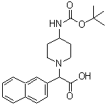CAS#: 885275-41-2， [4-({[(2-Methyl-2-propanyl)oxy]carbonyl}amino)-1-piperidinyl](2-naphthyl)acetic acid