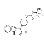 CAS#: 885275-43-4， 1H-Indol-2-yl[4-({[(2-methyl-2-propanyl)oxy]carbonyl}amino)-1-piperidinyl]acetic acid