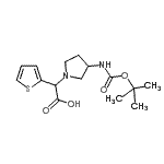 CAS#: 885276-25-5， [3-({[(2-Methyl-2-propanyl)oxy]carbonyl}amino)-1-pyrrolidinyl](2-thienyl)acetic acid