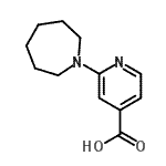 结构式 CAS# 885277-05-4, 2-(1-氮杂环庚基)异烟酸