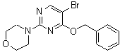 结构式 CAS# 885952-23-8, 4-[4-(苄氧基)-5-溴-2-嘧啶基]吗啉