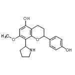 CAS#: 88607-66-3， 2-(4-Hydroxyphenyl)-7-methoxy-8-(2-pyrrolidinyl)-5-chromanol
