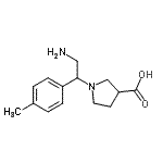 CAS#: 886364-05-2， 1-[2-Amino-1-(4-methylphenyl)ethyl]-3-pyrrolidinecarboxylic acid