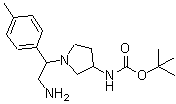 CAS#: 886365-29-3， 2-Methyl-2-propanyl {1-[2-amino-1-(4-methylphenyl)ethyl]-3-pyrrolidinyl}carbamate