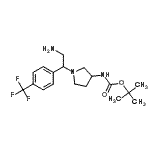 CAS#: 886365-38-4， 2-Methyl-2-propanyl (1-{2-amino-1-[4-(trifluoromethyl)phenyl]ethyl}-3-pyrrolidinyl)carbamate