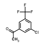 structure of CAS# 886497-11-6, 1-[3-Chloro-5-(trifluoromethyl)phenyl]ethanone;1-acetyl-5-chloro-3-(trifluoromethyl)benzene;3`-CHLORO-5`-(TRIFLUOROMETHYL)