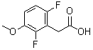 structure of CAS# 886498-65-3, (2,6-Difluoro-3-methoxyphenyl)acetic acid;MFCD04115908