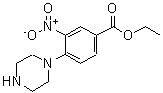 structure of CAS# 886631-29-4, Ethyl 3-nitro-4-(1-piperazinyl)benzoate;ethyl 3-nitro-4-piperazin-1-ylbenzoate;ethyl 3-nitro-4-piperazinylbenzoate;MFCD07613591