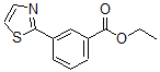 结构式 CAS# 886851-29-2, 3-(2-噻唑基)-苯甲酸乙酯