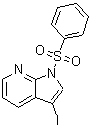 结构式 CAS# 887115-53-9, 3-碘-1-(苯磺酰基)-1H-吡咯并[2,3-b]吡啶