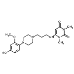 CAS#: 88733-12-4， 6-({3-[4-(4-Hydroxy-2-methoxyphenyl)-1-piperazinyl]propyl}amino)-1,3-dimethyl-2,4(1H,3H)-pyrimidinedione