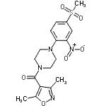 CAS#: 887351-05-5， (3,5-Dimethyl-1,2-oxazol-4-yl){4-[4-(methylsulfonyl)-2-nitrophenyl]-1-piperazinyl}methanone