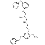 CAS#: 887353-00-6， 1-({2-[5-(Benzyloxy)-2-methoxyphenoxy]ethyl}amino)-3-(9H-carbazol-4-yloxy)-2-propanol